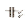 Iver Helsinki Door Lever Handle On Chamfered Backplate - primehardware