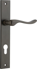 Iver Stirling Door Lever Handle On Rectangular Backplate - primehardware