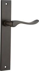 IVER Stirling Door Lever Handle On Rectangular Backplate | Passage Lever Set Only | 8 Finishes - Signature Brass
