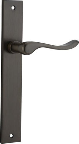 Iver Stirling Door Lever Handle On Rectangular Backplate - primehardware