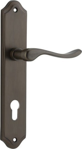 Iver Stirling Door Lever Handle On Shouldered Backplate - primehardware