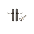 IVER Stirling Door Lever Handle On Shouldered Backplate | Passage Kit | 8 Finishes - Signature Brass