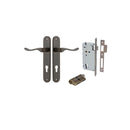 Iver Stirling Solid Brass Door Lever on Oval Backplate | Entrance Kit (Key/Key) | 8 Finishes - Signature Brass