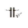 Iver Stirling Door Lever Handle On Oval Backplate - primehardware
