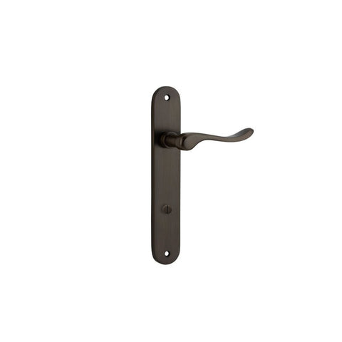 Iver Stirling Door Lever Handle On Oval Backplate - primehardware