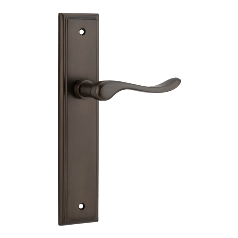 Iver Stirling Door Lever Handle On Stepped Backplate - primehardware