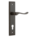 IVER Stirling Door Lever Handle On Stepped Backplate | Entrance Lever Set Only | 8 Finishes - Signature Brass