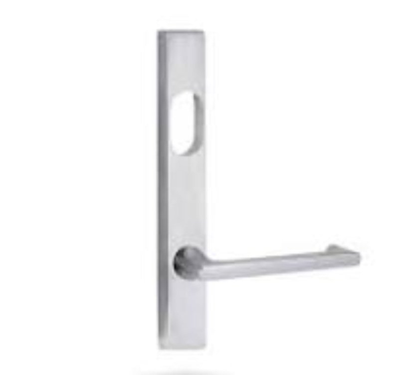 Lockwood 4601 External Square End Plate With Cylinder Hole & 112 Lever Satin Chrome 4601/112SC - primehardware