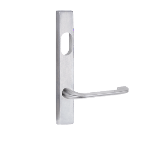 Lockwood 4601 Square End Plate With Cylinder Hole & 115 Lever Satin Chrome 4601/115SC - primehardware