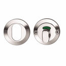 Lockwood 1360 Series Oval Cylinder and Privacy Indicating Turn Escutcheon Kit Satin Chrome 1366/7PSC - primehardware