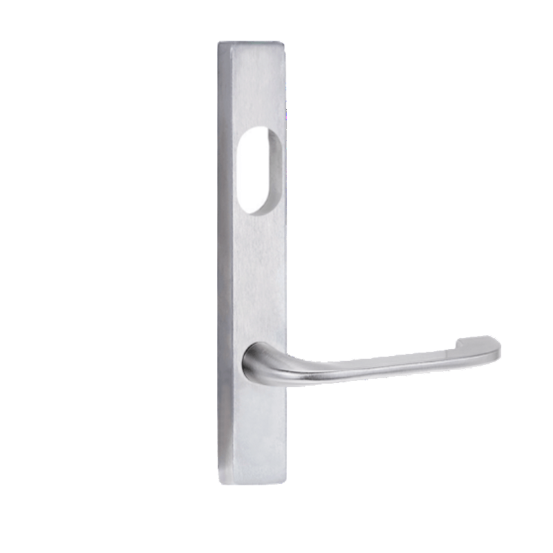 Lockwood 4601 Square End Plate With Cylinder Hole & 115 Lever Satin Chrome 4601/115SC - primehardware