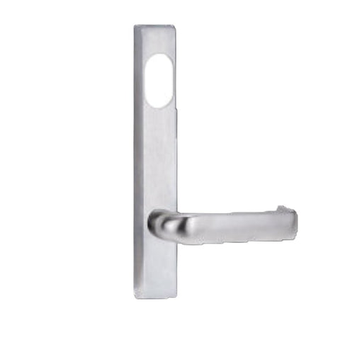Lockwood 4601 External Square End Plate With Cylinder Hole & Lever 144 Satin Chrome 4601/144SC - primehardware