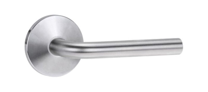 Lockwood 1360 Series 97 Lever on Round Rose Full Set Satin Chrome 1360/1361/97SC - primehardware