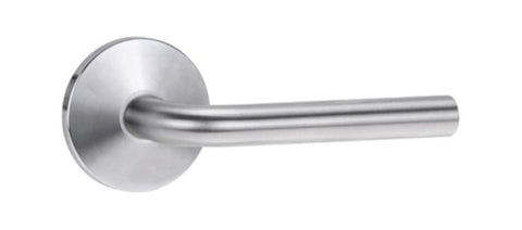 Lockwood 1360 Series 97 Lever on Round Rose Full Set Satin Chrome 1360/1361/97SC - primehardware
