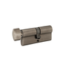 Bronze cylindrical lock on a white background