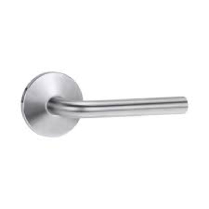 Lockwood 1360 Series D97 Lever on Round Rose External Half Set Left Hand Satin Chrome 1360/D97LSC - primehardware
