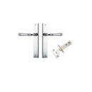 IVER Verona Door Lever Handle On Rectangular Backplate | Passage Kit | 9 Finishes - Polished Chrome