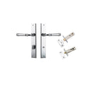 IVER Verona Door Lever Handle On Rectangular Backplate | Separate Privacy Kit | 9 Finishes - Polished Chrome