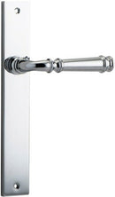 IVER Verona Door Lever Handle On Rectangular Backplate | Passage Lever Set Only | 9 Finishes - Polished Chrome