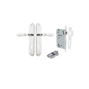IVER Sarlat Lever Door Handle On Shouldered Backplate | Entrance Kit (Key/Key) | 10 Finishes - Polished Chrome