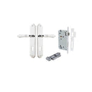 IVER Sarlat Lever Door Handle On Shouldered Backplate | Entrance Kit (Key/Thumb) | 10 Finishes - Polished Chrome