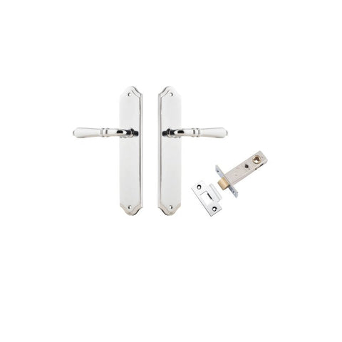 IVER Sarlat Lever Door Handle On Shouldered Backplate | Passage Kit | 10 Finishes - Polished Chrome