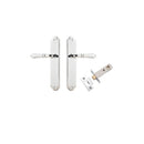 IVER Sarlat Lever Door Handle On Shouldered Backplate | Passage Kit | 10 Finishes - Polished Chrome