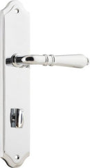 IVER Sarlat Lever Door Handle On Shouldered Backplate | Privacy Lever Set Only | 10 Finishes - Polished Chrome