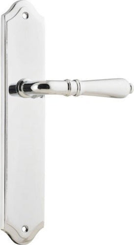 IVER Sarlat Lever Door Handle On Shouldered Backplate | Passage Lever Set Only | 10 Finishes - Polished Chrome