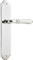 IVER Sarlat Lever Door Handle On Shouldered Backplate | Passage Lever Set Only | 10 Finishes - Polished Chrome