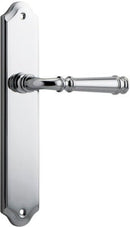 IVER Verona Door Lever Handle On Shouldered Backplate | Passage Lever Set Only | 9 Finishes - Polished Chrome