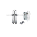 IVER Annecy Door Lever Handle On Shouldered Backplate | Entrance Kit (Key/Key) | 9 Finishes - Polished Chrome