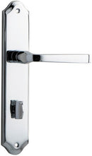 IVER Annecy Door Lever Handle On Shouldered Backplate | Privacy Lever Set Only | 9 Finishes - Polished Chrome