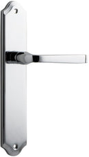 IVER Annecy Door Lever Handle On Shouldered Backplate | Passage Lever Set Only | 9 Finishes - Polished Chrome