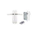 Iver Sarlat Solid Brass Door Lever on Oval Backplate | Entrance Kit (Key/Key) | 10 Finishes - Polished Chrome