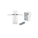 Iver Sarlat Solid Brass Door Lever on Oval Backplate | Entrance Kit (Key/Thumb) | 10 Finishes - Polished Chrome