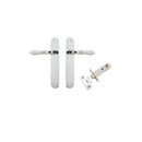 Iver Sarlat Solid Brass Door Lever on Oval Backplate | Passage Kit | 10 Finishes - Polished Chrome