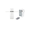 Iver Baltimore Solid Brass Door Lever on Oval Backplate | Entrance Kit (Key/Key) | 7 Finishes - Polished Chrome