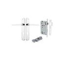 Iver Baltimore Solid Brass Door Lever on Oval Backplate | Entrance Kit (Key/Thumb) | 7 Finishes - Polished Chrome