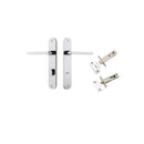 Iver Baltimore Solid Brass Door Lever on Oval Backplate | Separate Privacy Kit | 7 Finishes - Polished Chrome
