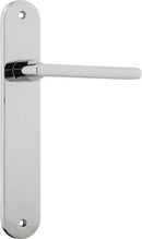 Iver Baltimore Solid Brass Door Lever on Oval Backplate | Passage Lever Set Only | 7 Finishes - Polished Chrome