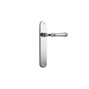 Iver Verona Solid Brass Door Lever on Oval Backplate | Passage Lever Set Only | 9 Finishes - Polished Chrome
