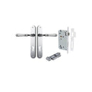Iver Verona Solid Brass Door Lever on Oval Backplate | Entrance Kit (Key/Thumb) | 9 Finishes - Polished Chrome