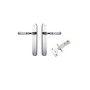 Iver Verona Solid Brass Door Lever on Oval Backplate | Passage Kit | 9 Finishes - Polished Chrome