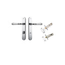 Iver Verona Solid Brass Door Lever on Oval Backplate | Separate Privacy Kit | 9 Finishes - Polished Chrome