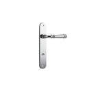 Iver Verona Solid Brass Door Lever on Oval Backplate | Privacy Lever Set Only | 9 Finishes - Polished Chrome