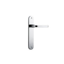 Iver Annecy Solid Brass Door Lever on Oval Backplate | Passage Lever Set Only | 9 Finishes - Polished Chrome