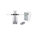 Iver Annecy Solid Brass Door Lever on Oval Backplate | Entrance Kit (Key/Key) | 9 Finishes - Polished Chrome