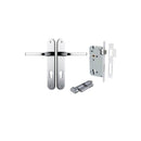 Iver Annecy Solid Brass Door Lever on Oval Backplate | Entrance Kit (Key/Thumb) | 9 Finishes - Polished Chrome
