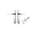 Iver Annecy Solid Brass Door Lever on Oval Backplate | Passage Kit | 9 Finishes - Polished Chrome
